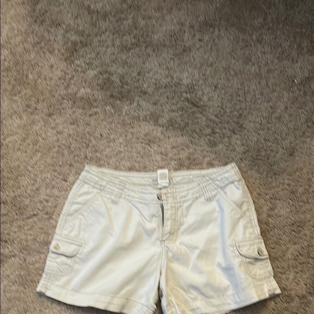 Sonoma Cream Cargo Shorts Lightweight Cotton Blend